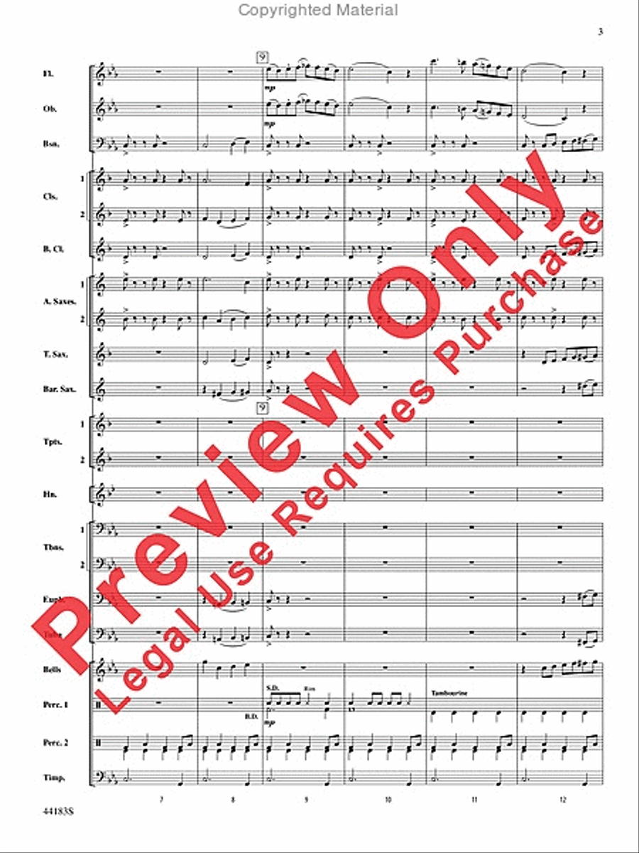 Cobra Dance Concert Band scores gallery preview page 4