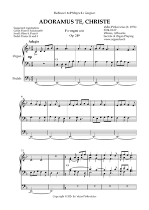 Book cover for Adoramus te, Christe, Op. 249 (Organ Solo) by Vidas Pinkevicius
