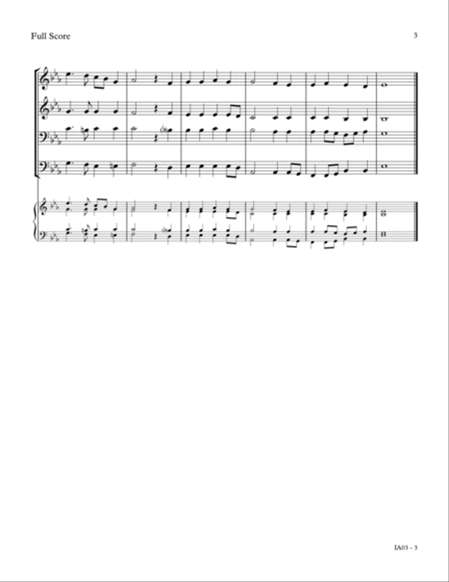 AURELIA (The Church's One Foundation) Small Ensemble scores gallery preview page 3