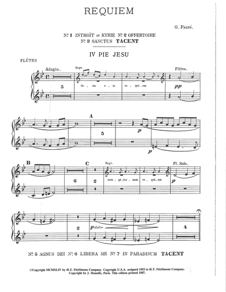 Requiem (Complete Orchestration) - Flute 1,2