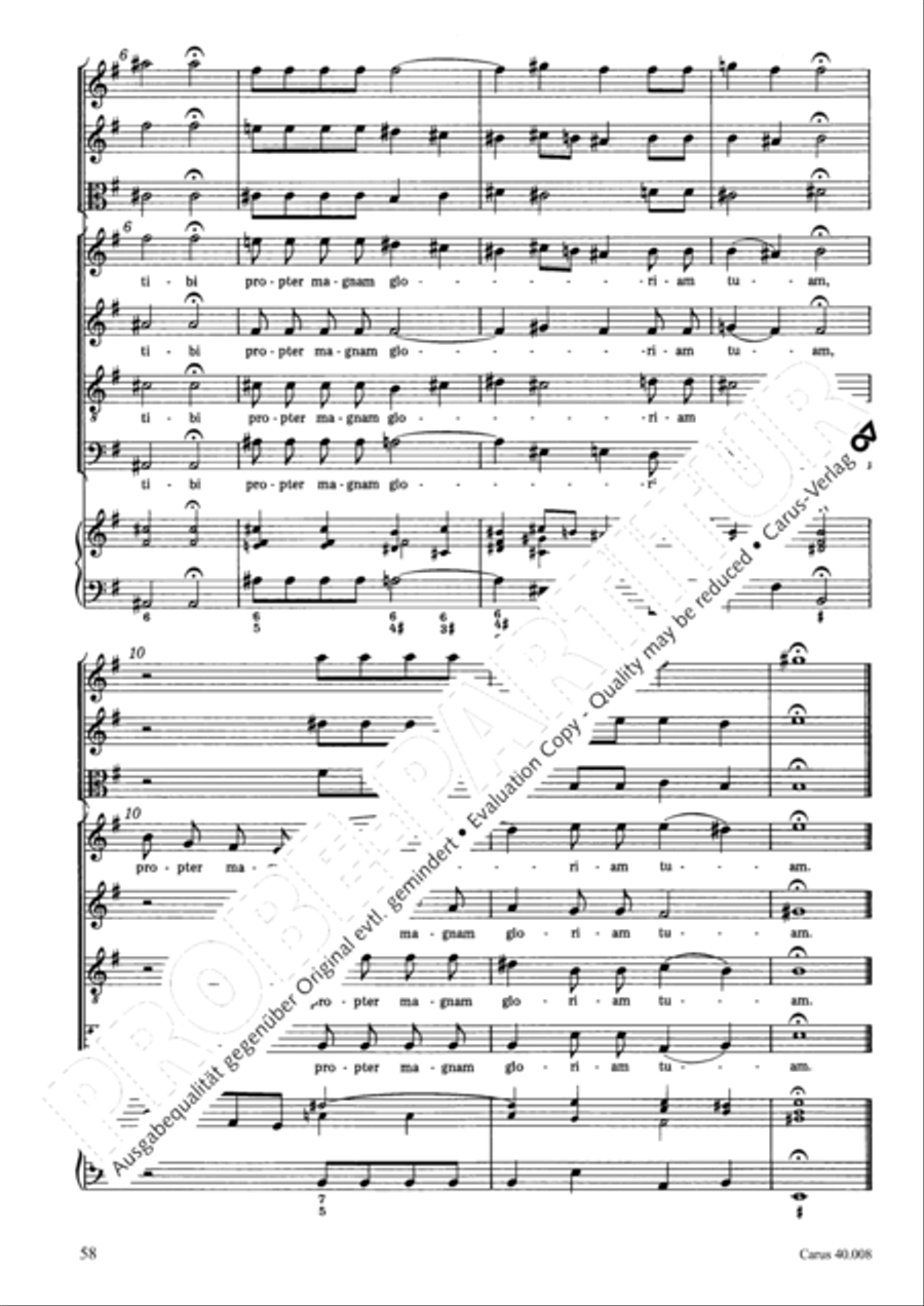 Introduzione e Gloria 4-Part scores gallery preview page 59