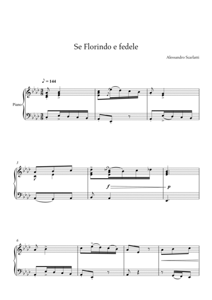 Alessandro Scarlatti - Se Florindo e Fedele (Easy Piano Version) image number null