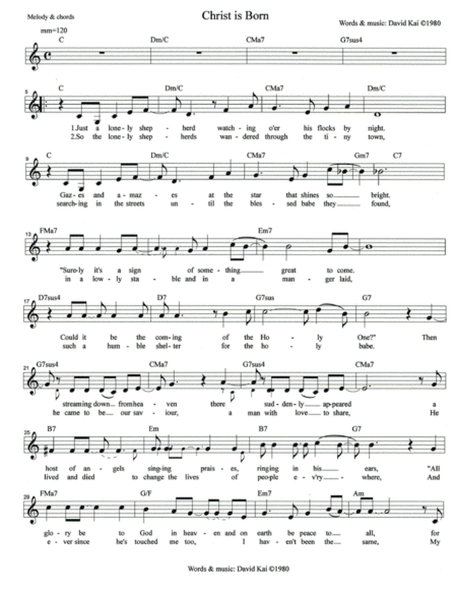 Christ is Born (lead sheet) image number null