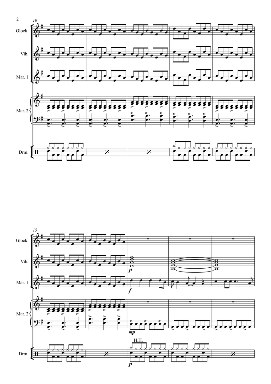 Clocks Percussion Ensemble scores gallery preview page 4