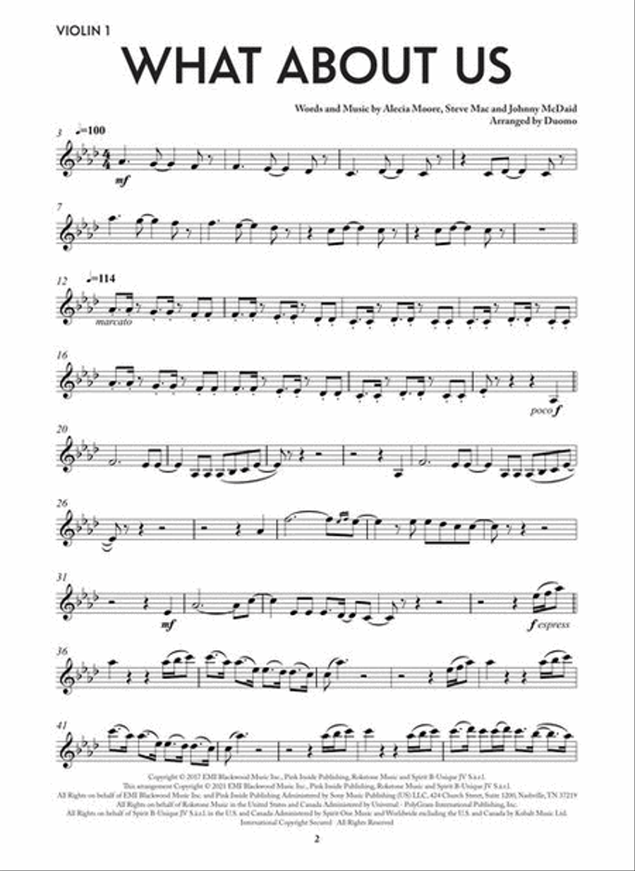 What About Us String Quartet scores gallery preview page 5