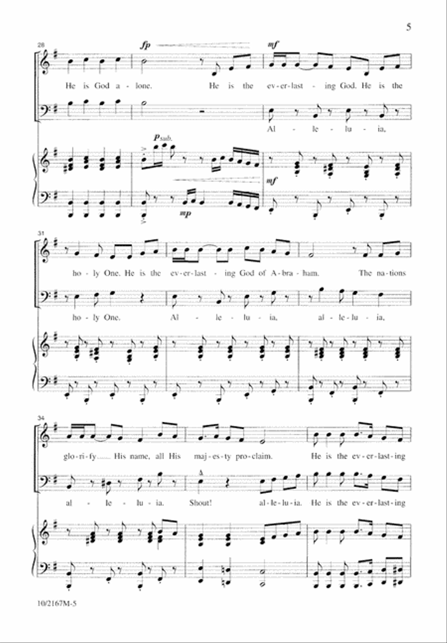 He Is the Everlasting God 4-Part scores gallery preview page 5