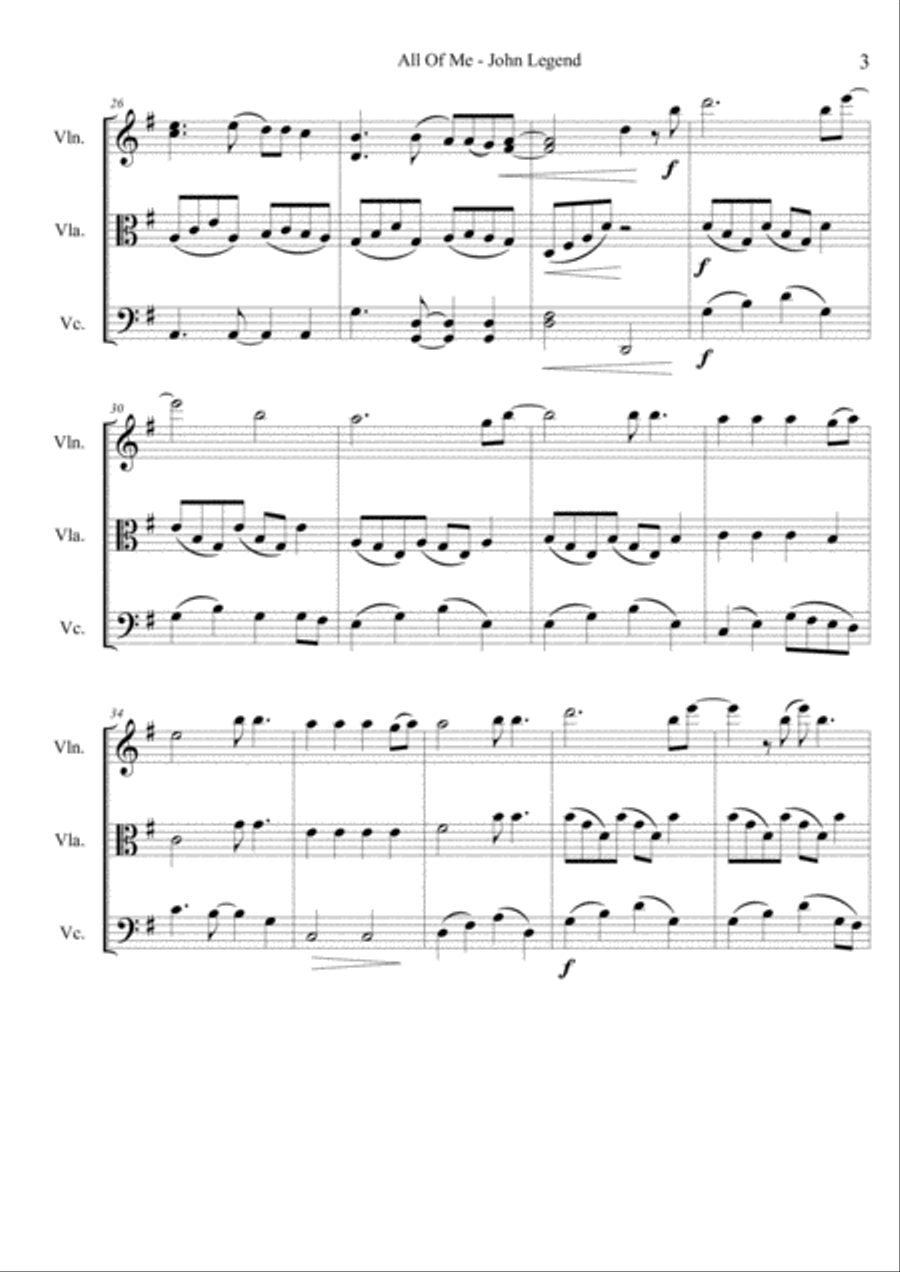 All Of Me String Trio scores gallery preview page 3