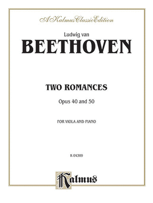 Book cover for Two Romances, Op. 40, 50