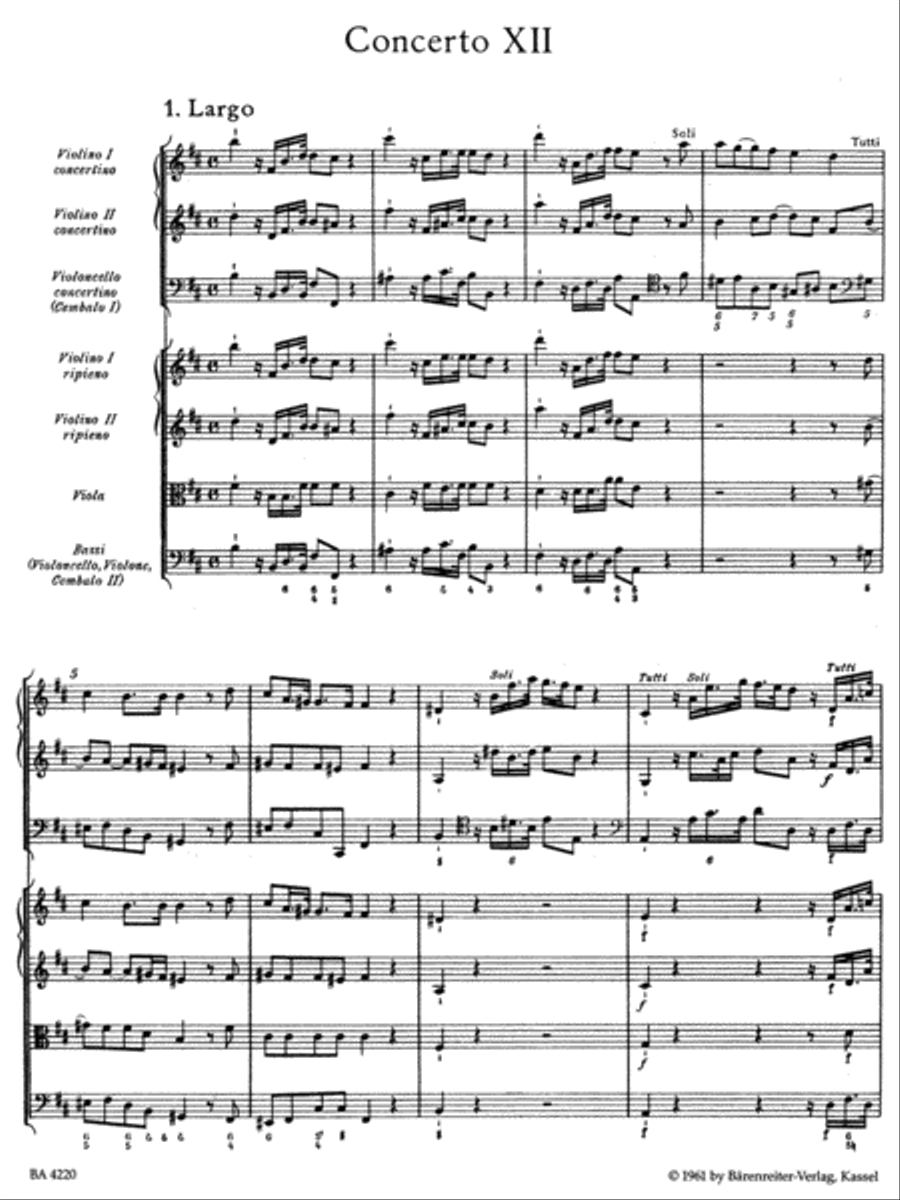 Concerto grosso b minor, Op. 6/12 HWV 330 String Orchestra scores gallery preview page 2