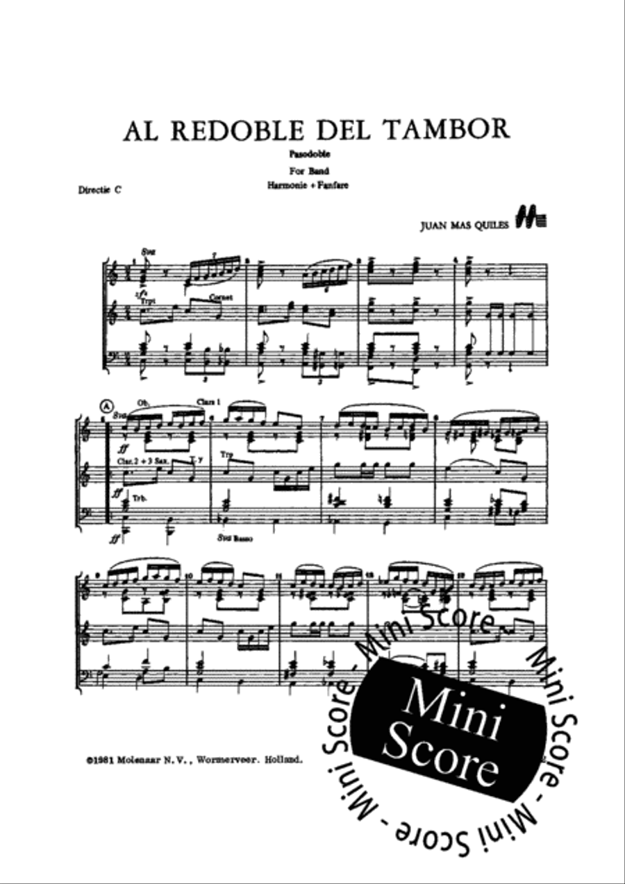 Al Redoble Del Tambor Concert Band scores gallery preview page 5