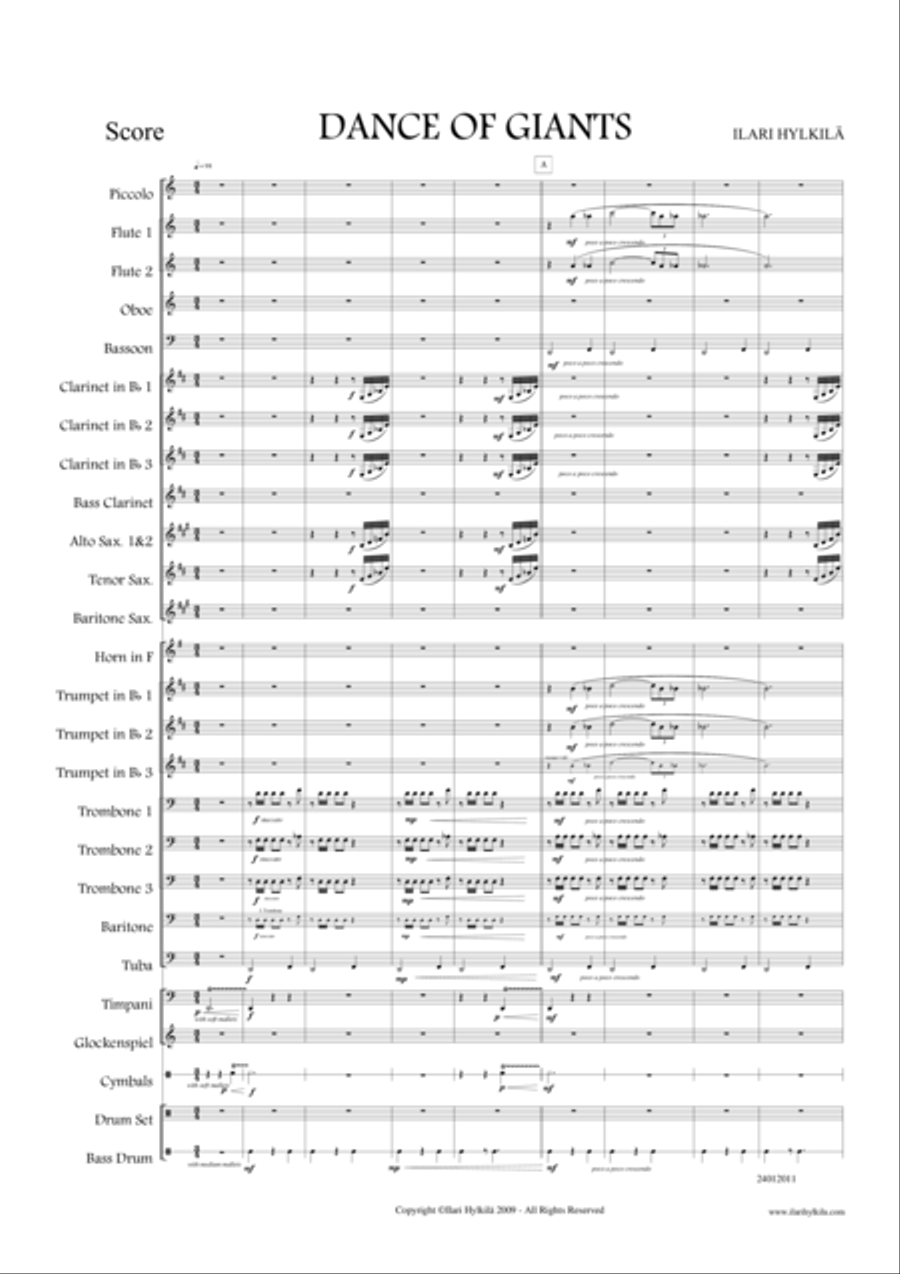 DANCE OF GIANTS for Concert Band Concert Band scores gallery preview page 1
