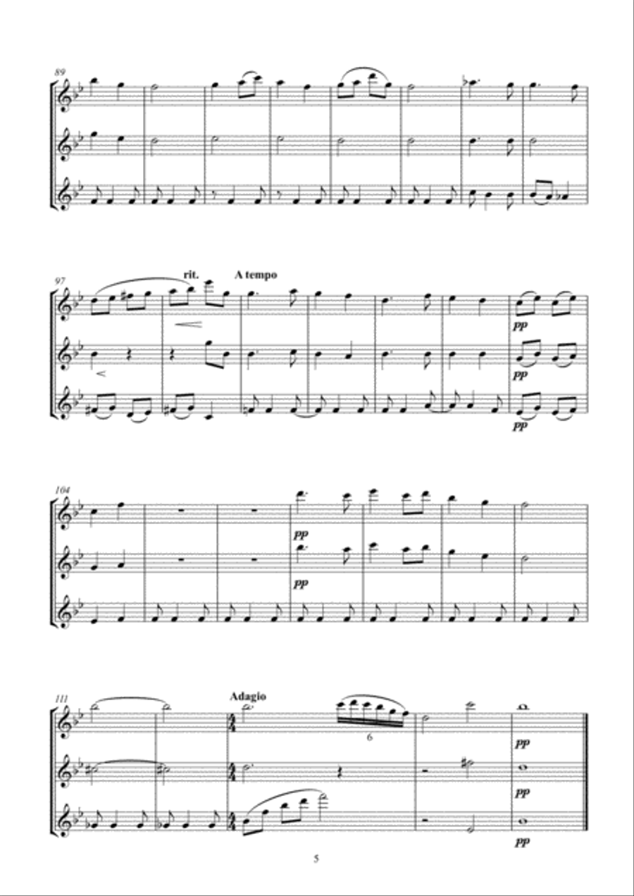 Capriccio Catalan arr. three flutes Flute Trio scores gallery preview page 5