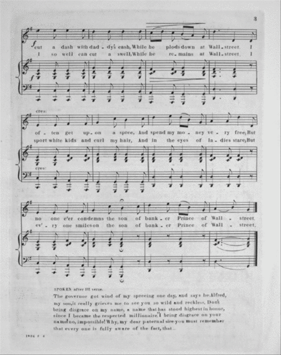Alfred Prince The Banker's Son Voice scores gallery preview page 3