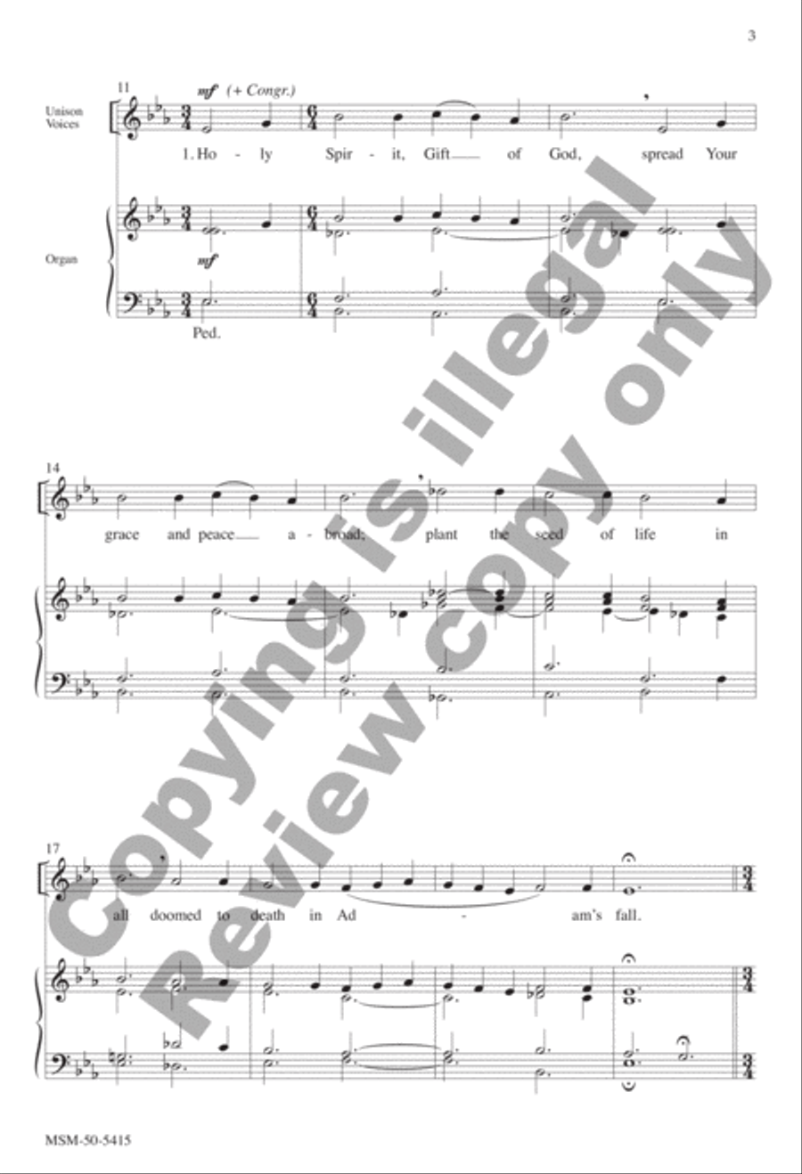 Holy Spirit, Gift of God Holy Spirit, Gift of God Divisi scores gallery preview page 3