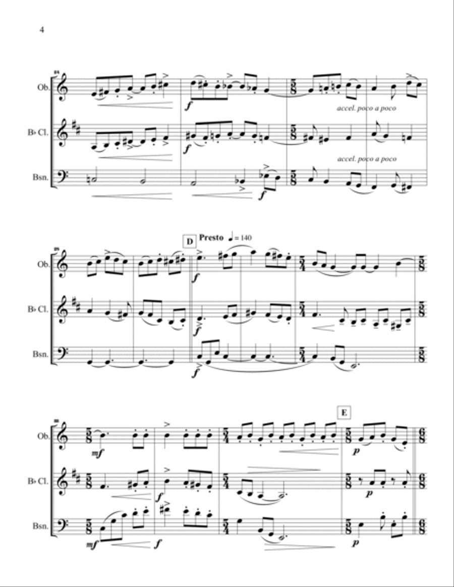 Eleanor Rigby Woodwind Trio scores gallery preview page 4