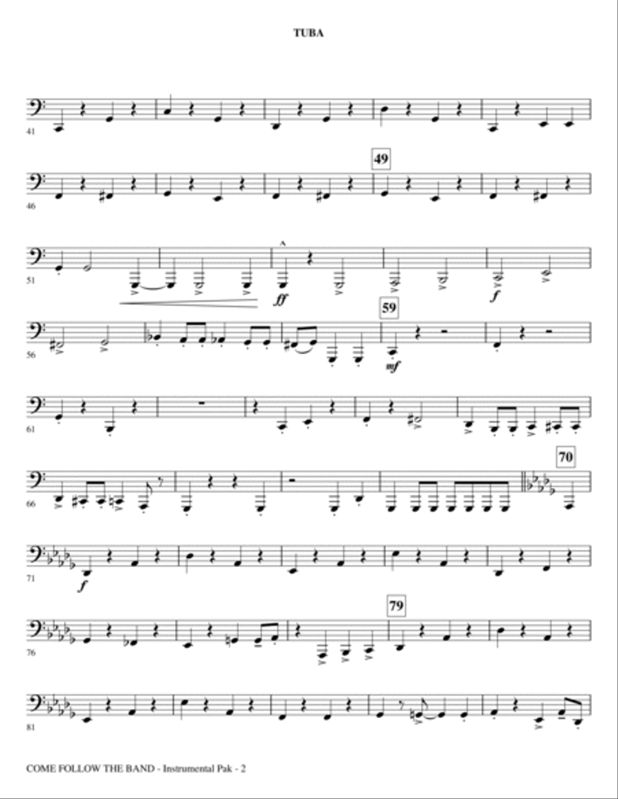 Come Follow The Band - Tuba Choir scores gallery preview page 2