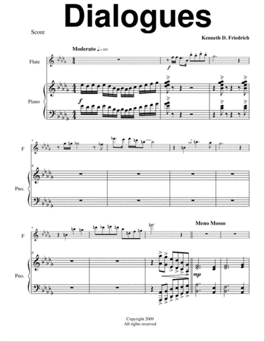 Dialogues Flute Solo scores gallery preview page 1