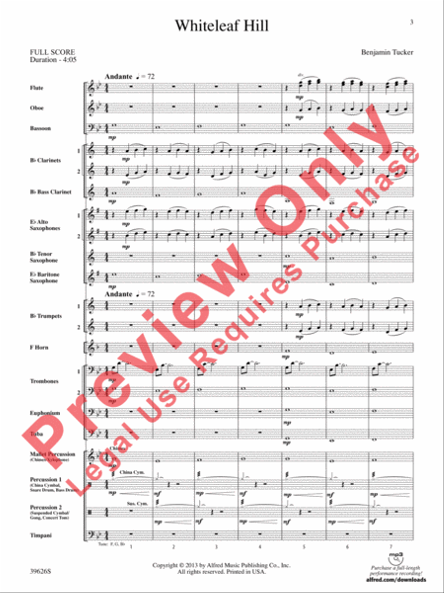 Whiteleaf Hill Whiteleaf Hill Concert Band scores gallery preview page 3