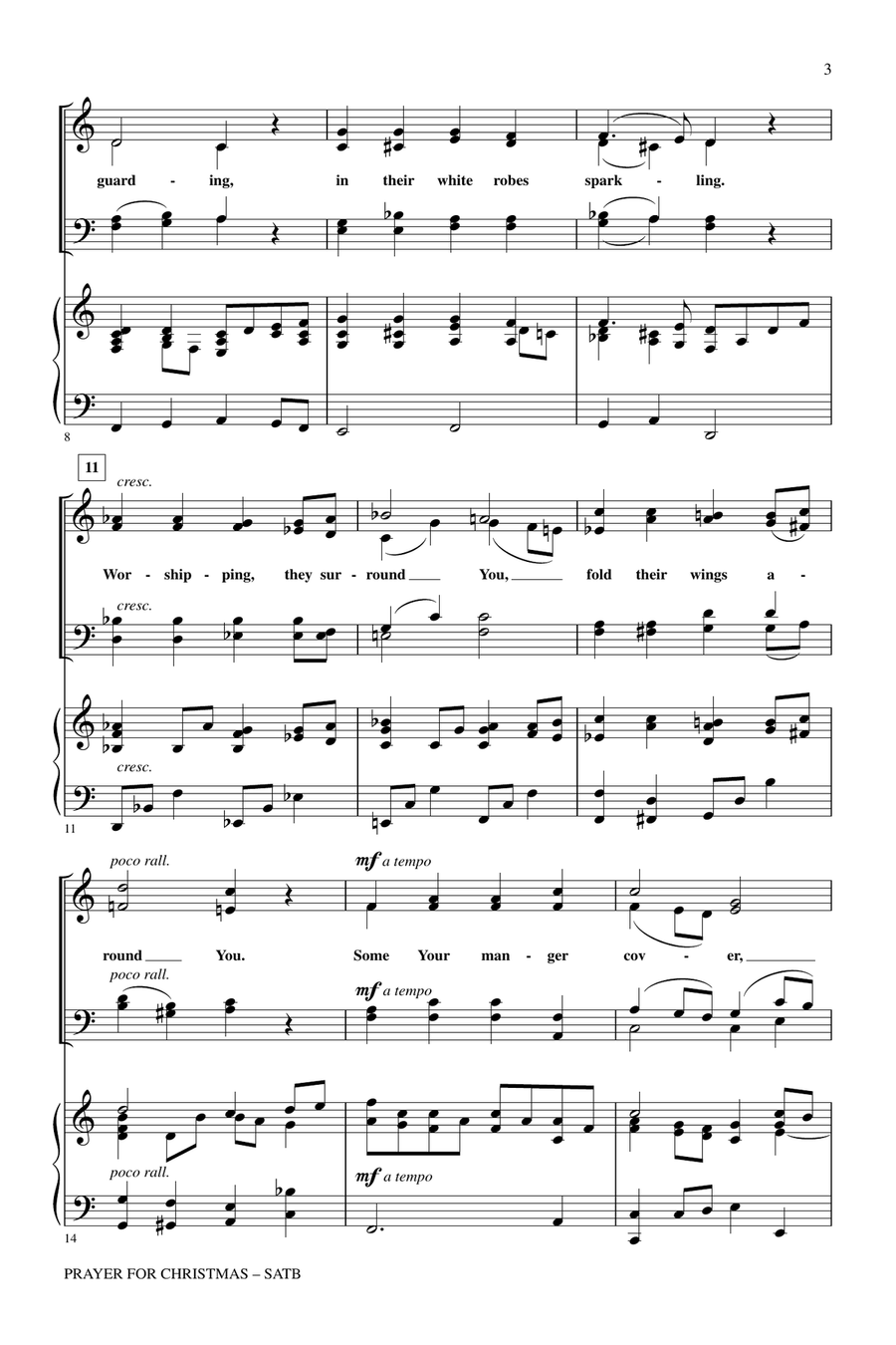 Prayer For Christmas 4-Part scores gallery preview page 2