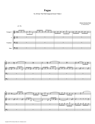 Fugue 18 from Well-Tempered Clavier, Book 2 (Brass Quartet)