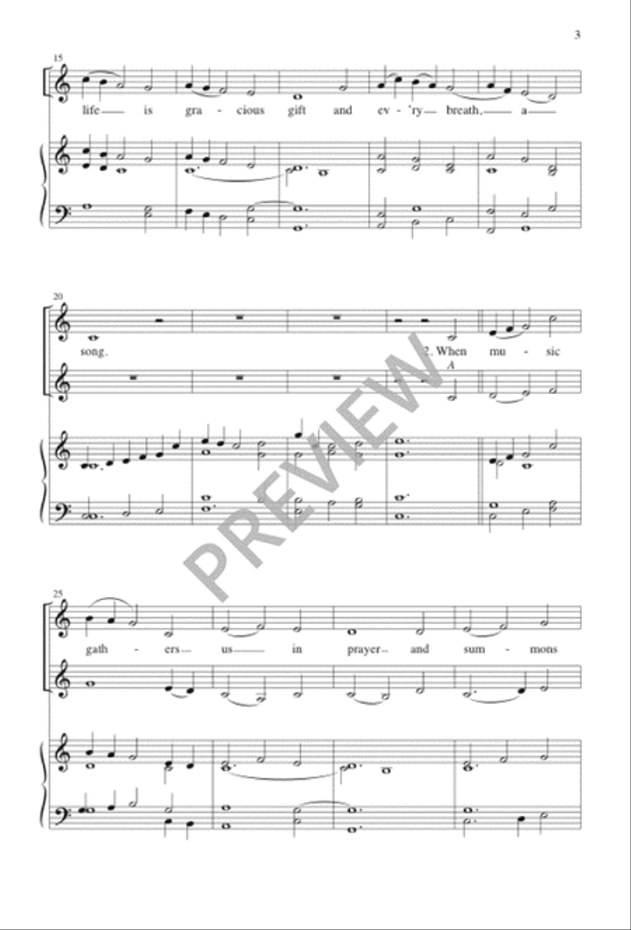 When Music Wakes My Sleeping Heart 4-Part scores gallery preview page 4