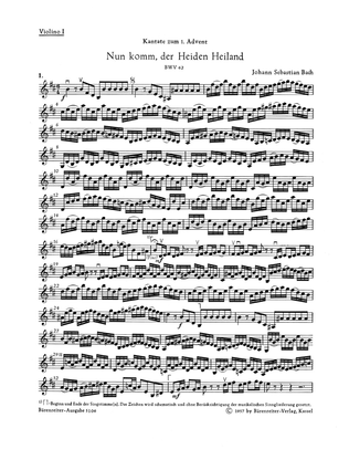 Book cover for Nun komm, der Heiden Heiland, BWV 62