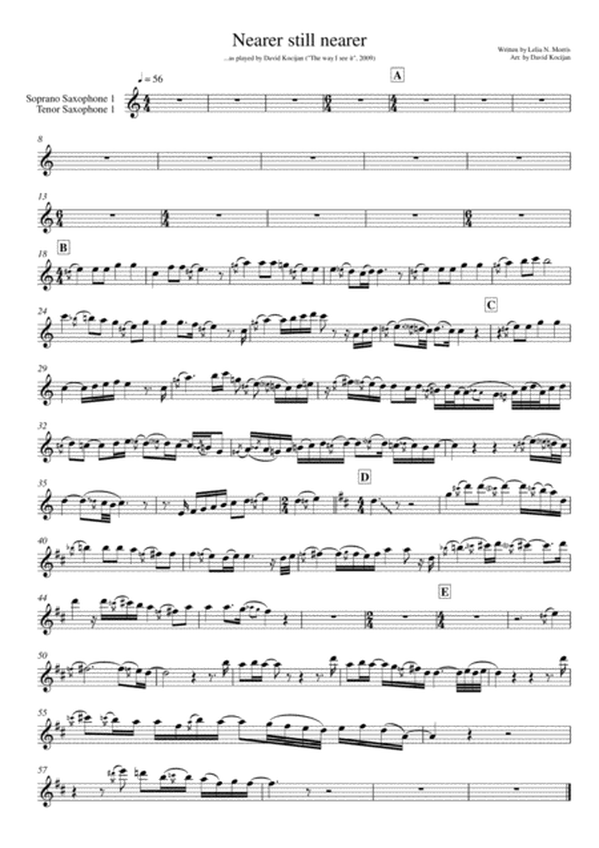 Nearer still nearer - duet (soprano sax or tenor sax) image number null