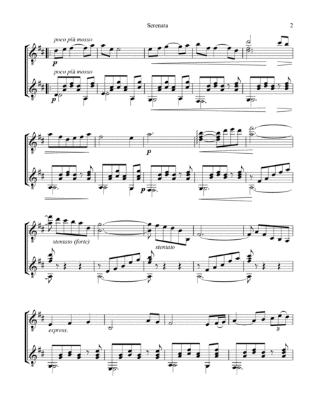 Serenata Rimpianto Op. 6 for guitar duo image number null