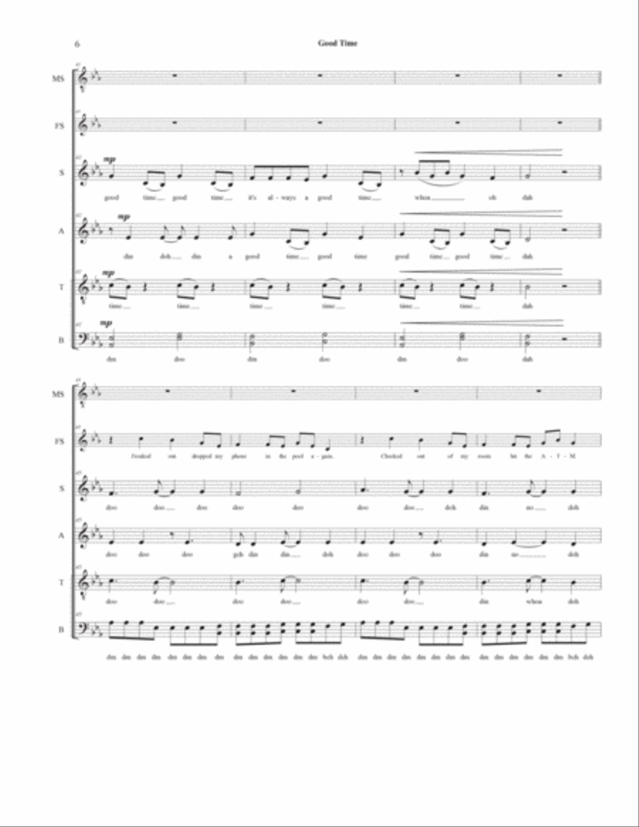 Good Time 4-Part scores gallery preview page 6
