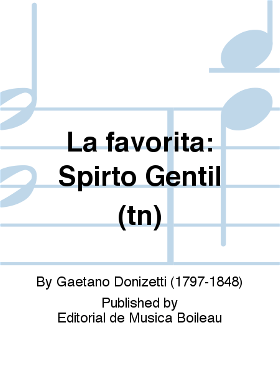 La favorita: Spirto Gentil (tn) Voice Solo scores gallery preview page 1