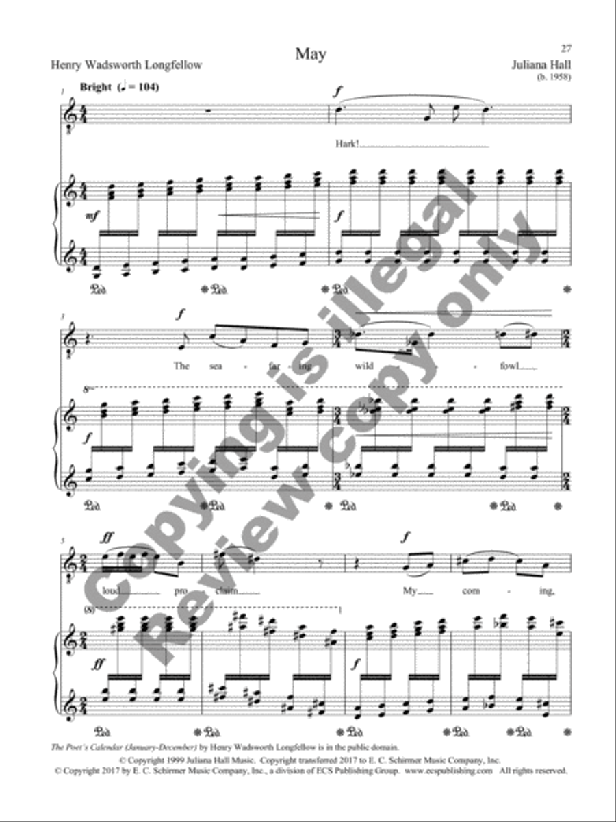 The Poet's Calendar Tenor Voice scores gallery preview page 33