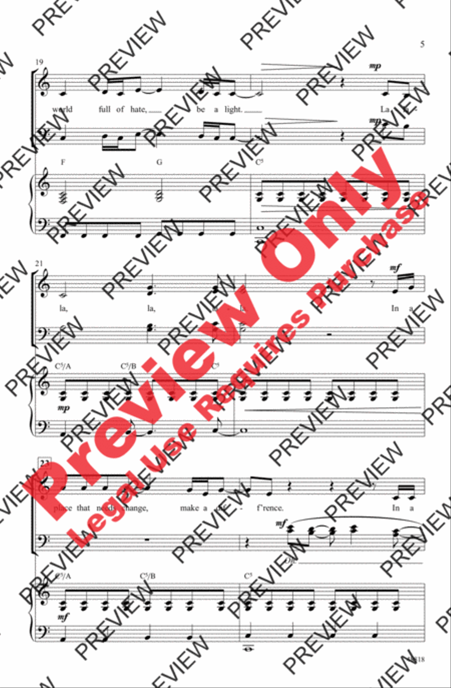 Be a Light Be a Light 4-Part scores gallery preview page 5