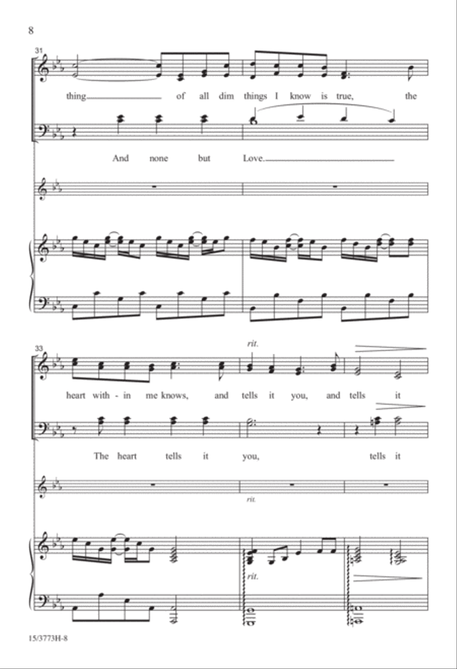 And None but Love 4-Part scores gallery preview page 8