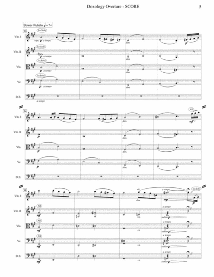 Doxology Overture (String Orchestra) String Orchestra scores gallery preview page 6