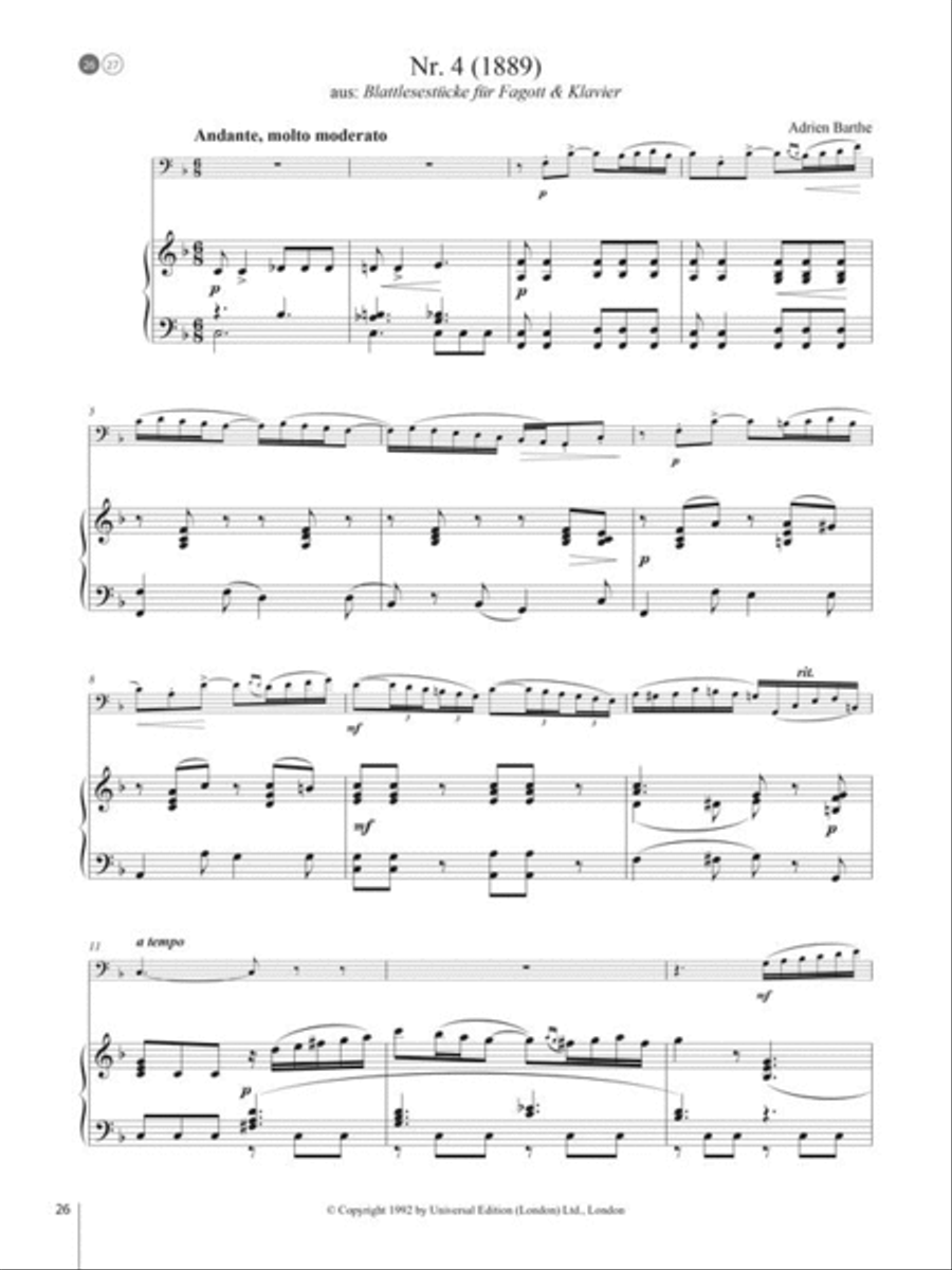Starke Töne - Fagott und Klavier Bassoon Solo scores gallery preview page 4