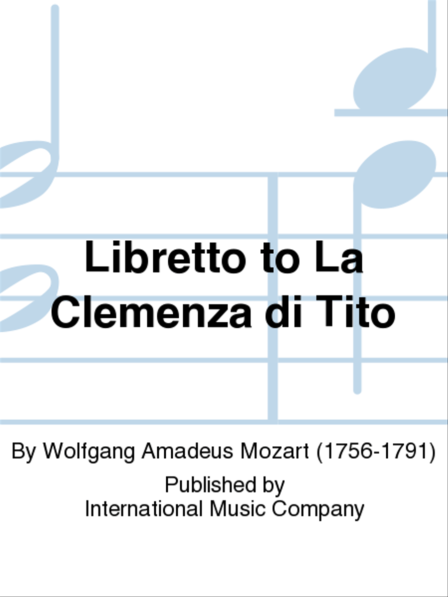 Libretto To La Clemenza Di Tito Libretti scores gallery preview page 1
