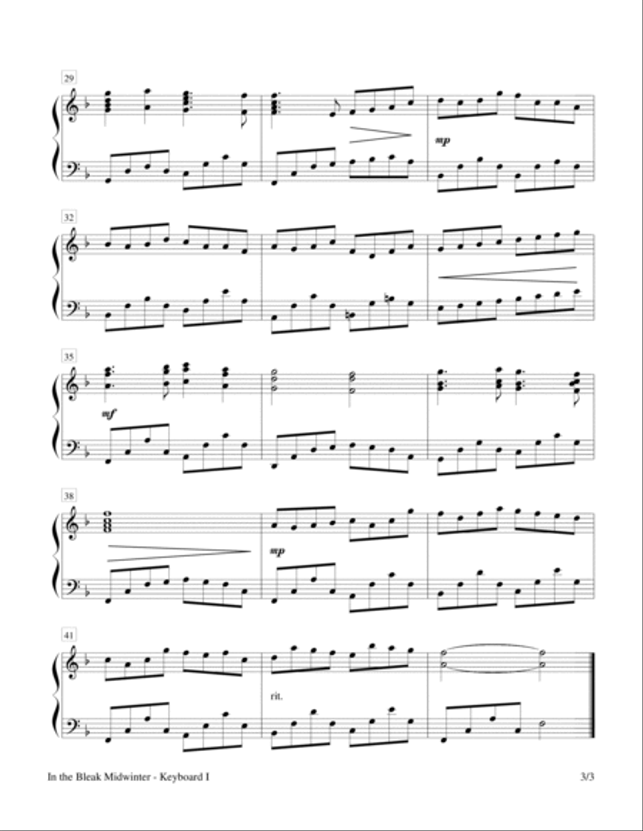 In the Bleak Midwinter (2 Pianos, 4 Hands) 2 Pianos, 4-Hands scores gallery preview page 3