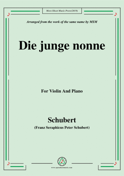 Schubert-Die junge nonne,for Violin and Piano image number null