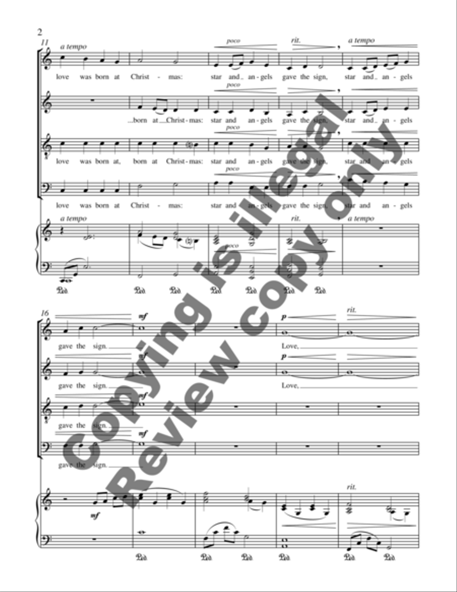 Rejoice!: 2. Love Came Down at Christmas 4-Part scores gallery preview page 8