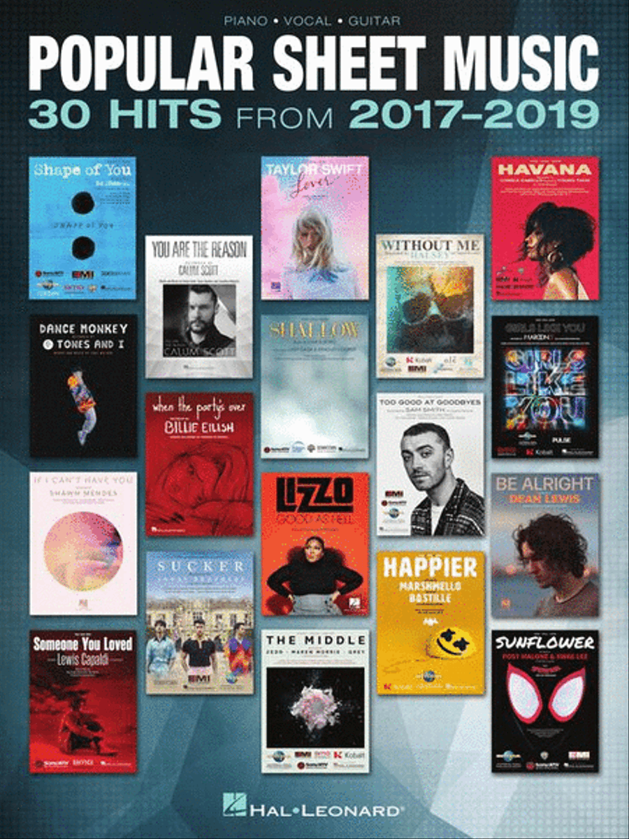 Popular Sheet Music – 30 Hits from 2017-2019 Piano, Vocal, Guitar scores gallery preview page 2
