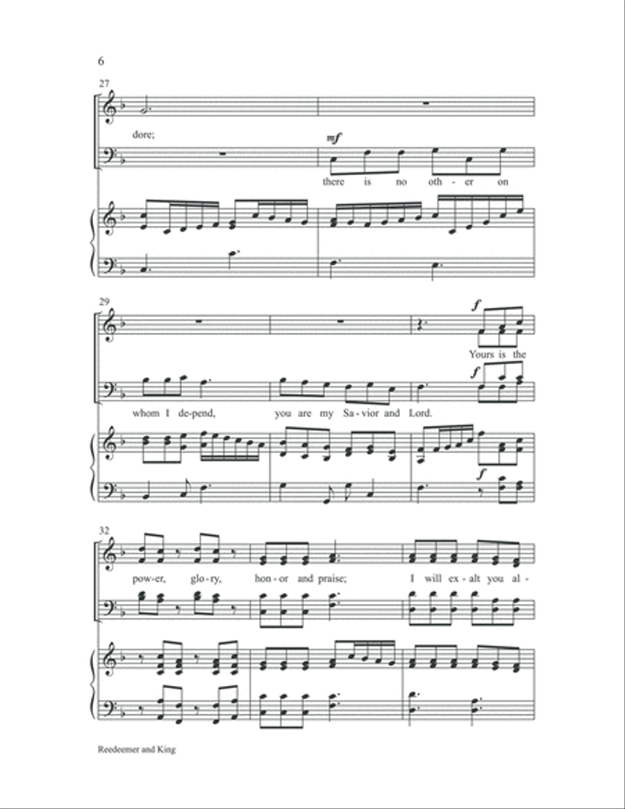 Redeemer and King Choir scores gallery preview page 5