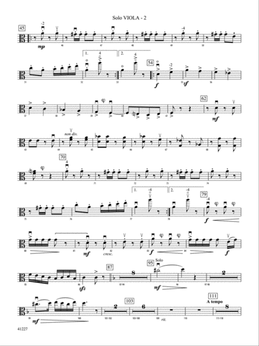 Dance of the Comedians (from the opera The Bartered Bride): Solo Viola (or Small Group) String Orchestra scores gallery preview page 2