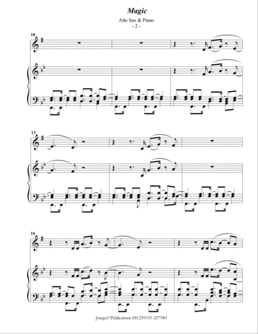 Magic Alto Saxophone scores gallery preview page 2