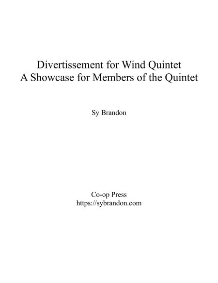 Divertissement for Wind Quintet (A showcase for members of the quintet) image number null