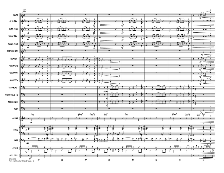 Ain't No Mountain High Enough (arr. Paul Murtha) - Conductor Score (Full Score) Jazz Ensemble scores gallery preview page 5