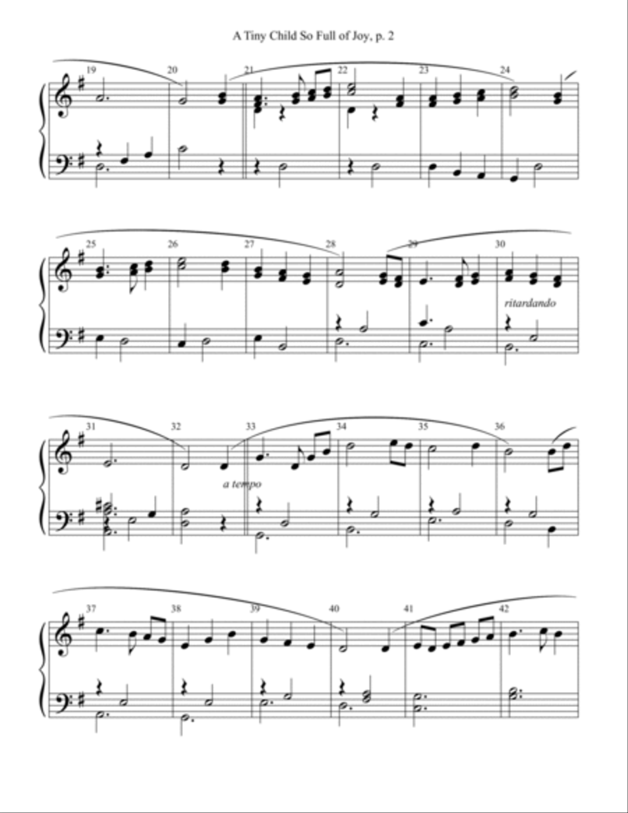 A Tiny Child So Full of Joy Handbell Choir scores gallery preview page 2