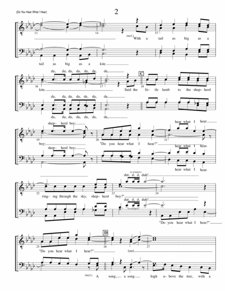 Do You Hear What I Hear by Carrie Underwood Choir - Digital Sheet Music