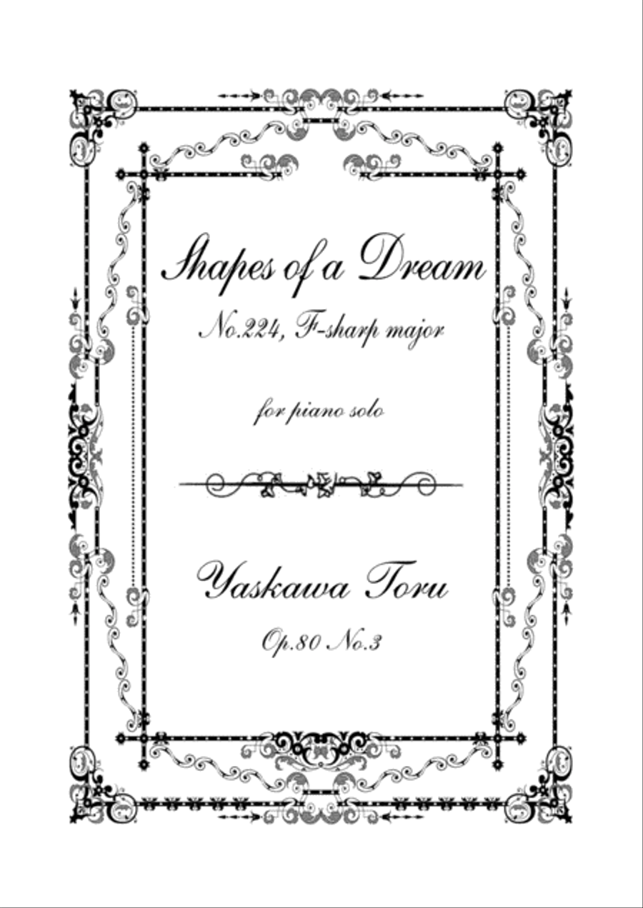 Shapes of a Dream No.224, F-sharp major, Op.80 No.3 Piano Solo scores gallery preview page 1