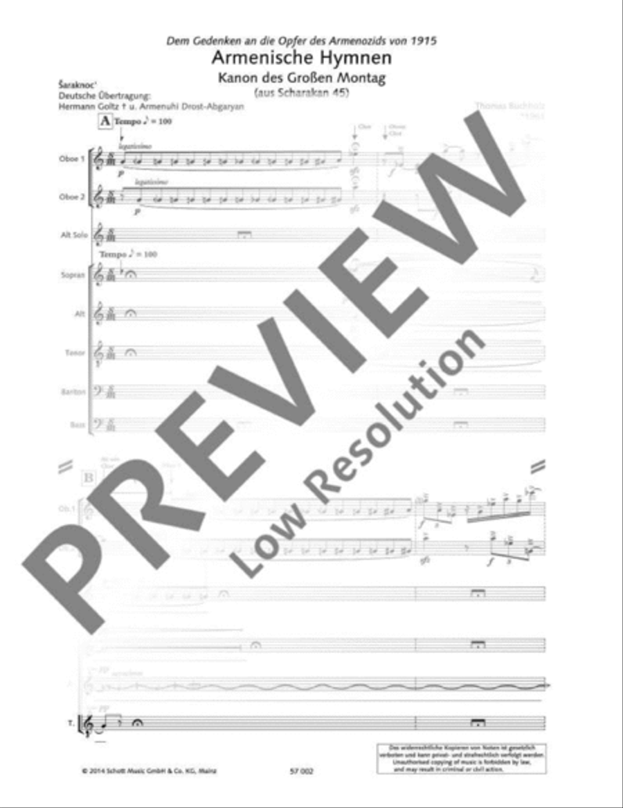 Armenische Hymnen SATBarB scores gallery preview page 6