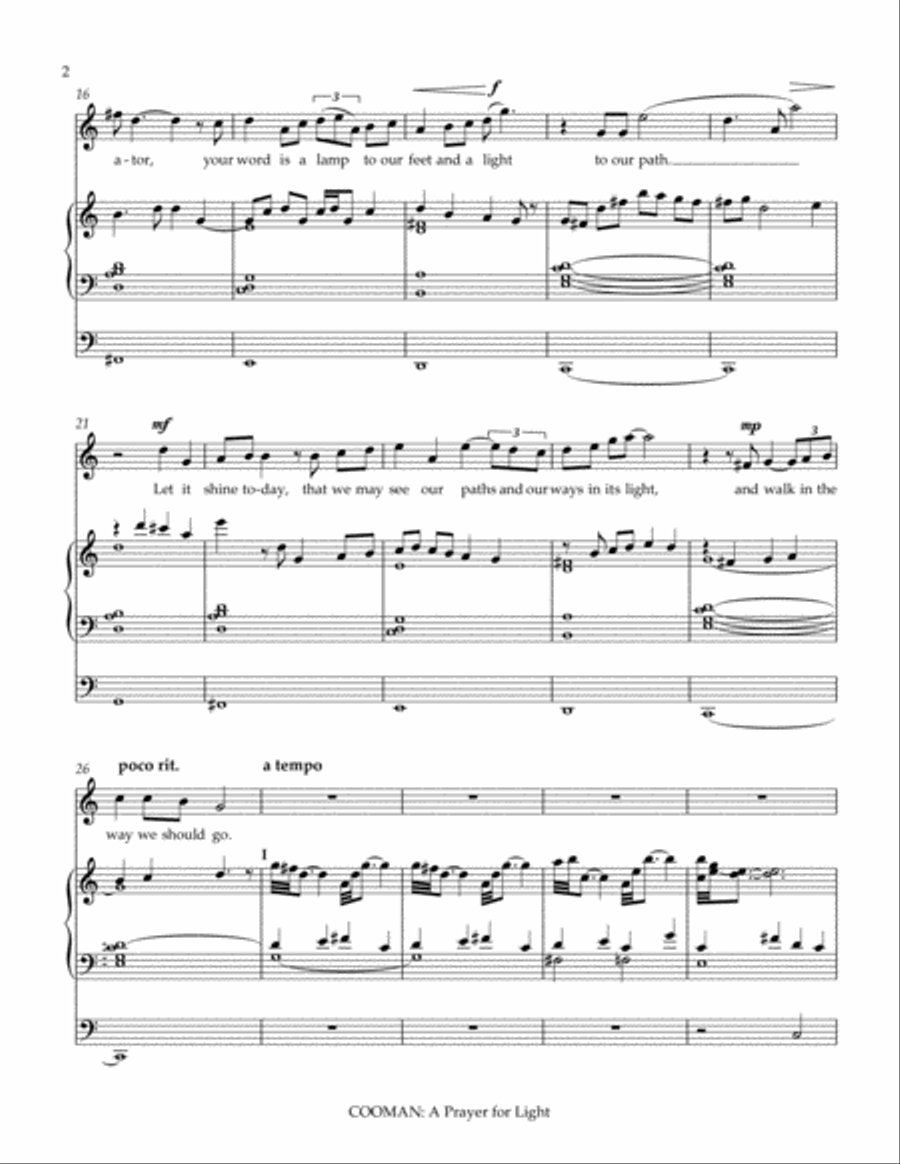 A Prayer for Light A Prayer for Light Voice scores gallery preview page 2